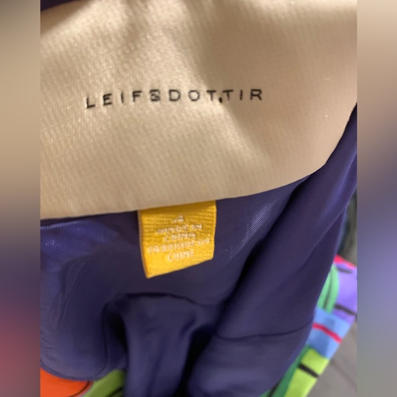 Anthropologie Leifsdottir Anthro Calliope Bright Abstract Plaid 100% Silk Dress - Picture 7 of 9